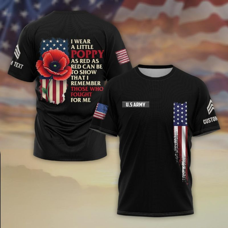 Premium Custom US Army T-Shirt VPVC930348, Gifts For US Army Veteran, Gifts On Father’s Day, Veterans Day