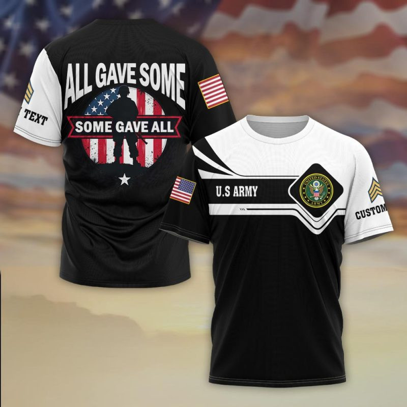 Premium Custom US Army T-Shirt VPVC930350, Gifts For US Army Veteran, Gifts On Father’s Day, Veterans Day