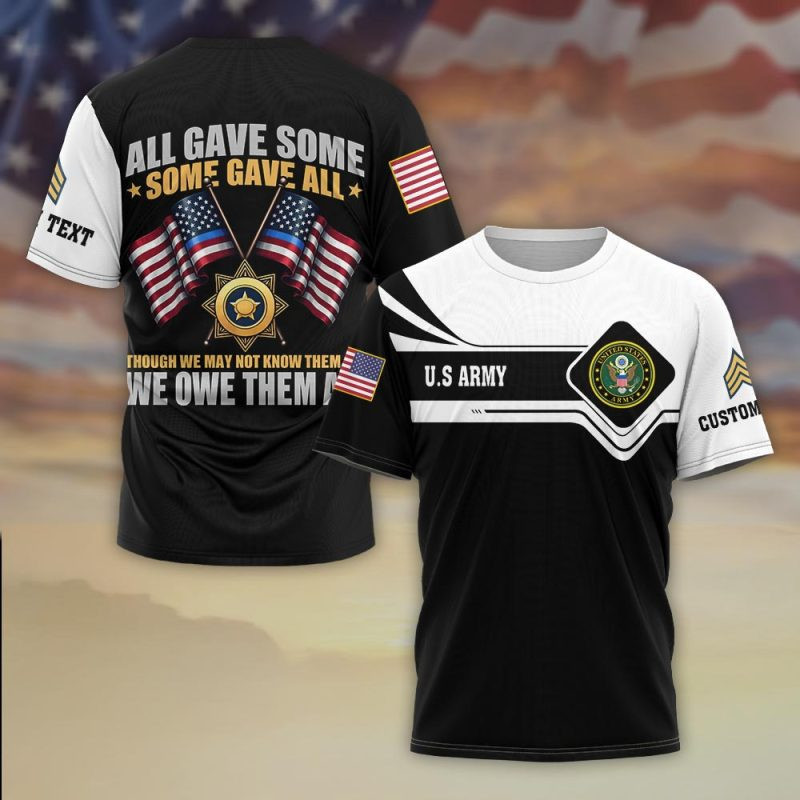Premium Custom US Army T-Shirt VPVC930351, Gifts For US Army Veteran, Gifts On Father’s Day, Veterans Day