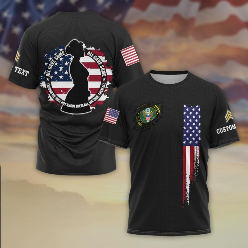 Premium Custom US Army T-Shirt VPVC930352, Gifts For US Army Veteran, Gifts On Father’s Day, Veterans Day