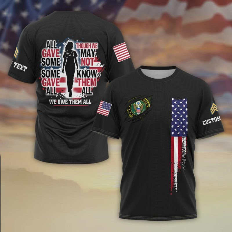 Premium Custom US Army T-Shirt VPVC930353, Gifts For US Army Veteran, Gifts On Father’s Day, Veterans Day