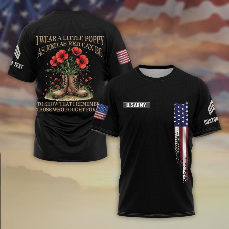 Premium Custom US Army T-Shirt VPVC930354, Gifts For US Army Veteran, Gifts On Father’s Day, Veterans Day
