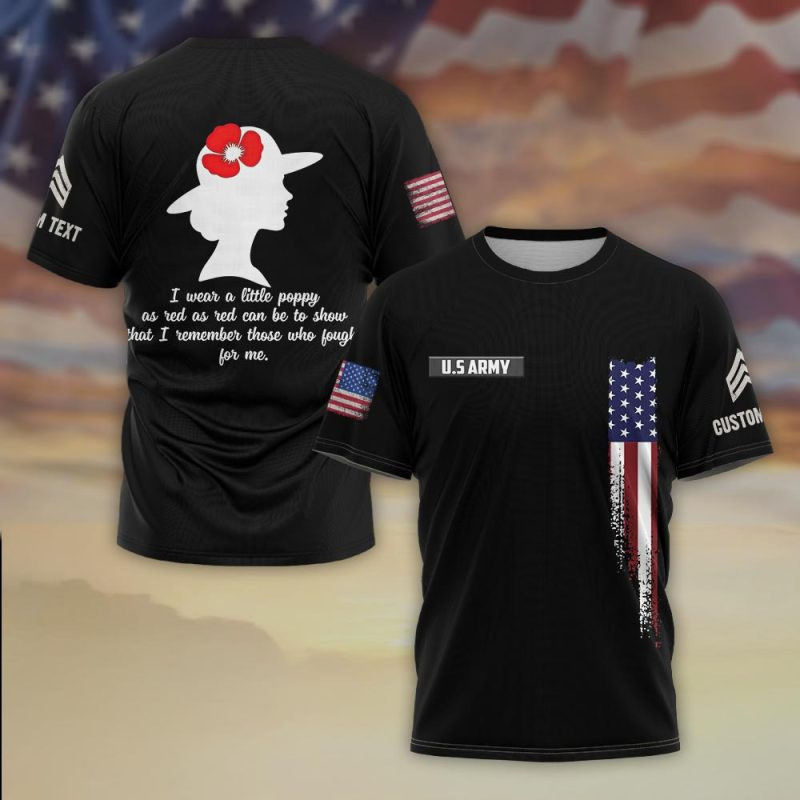 Premium Custom US Army T-Shirt VPVC930356, Gifts For US Army Veteran, Gifts On Father’s Day, Veterans Day