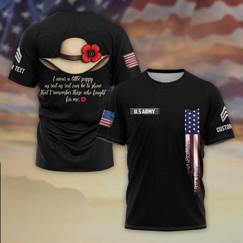 Premium Custom US Army T-Shirt VPVC930358, Gifts For US Army Veteran, Gifts On Father’s Day, Veterans Day