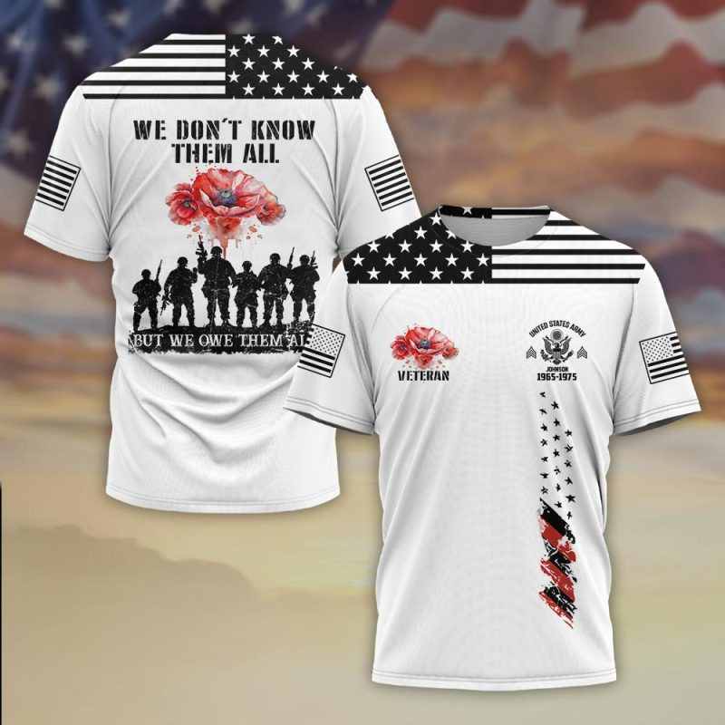Premium Custom US Army T-Shirt VPVC930364, Gifts For US Army Veteran, Gifts On Father’s Day, Veterans Day