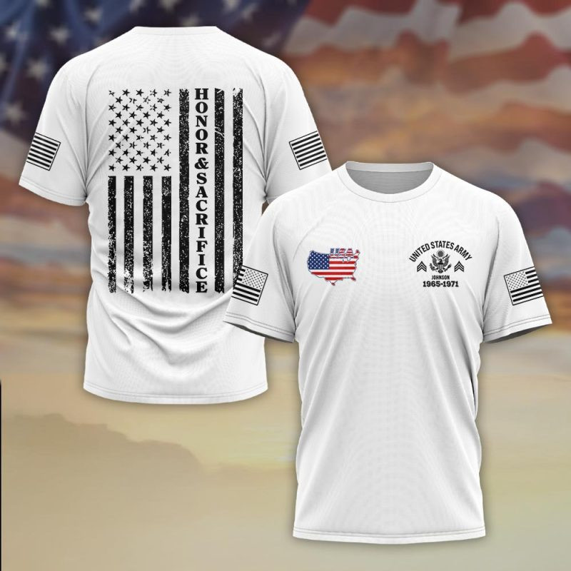 Premium Custom US Army T-Shirt VPVC930360, Gifts For US Army Veteran, Gifts On Father’s Day, Veterans Day