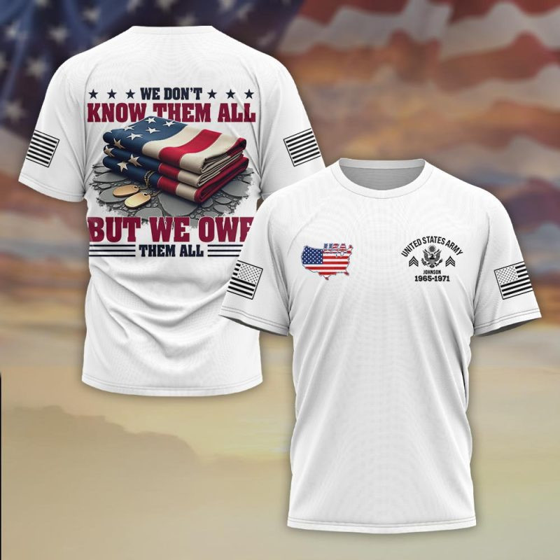 Premium Custom US Army T-Shirt VPVC930369, Gifts For US Army Veteran, Gifts On Father’s Day, Veterans Day