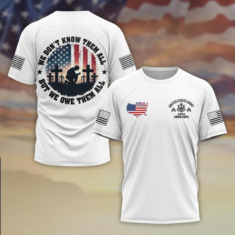 Premium Custom US Army T-Shirt VPVC930370, Gifts For US Army Veteran, Gifts On Father’s Day, Veterans Day