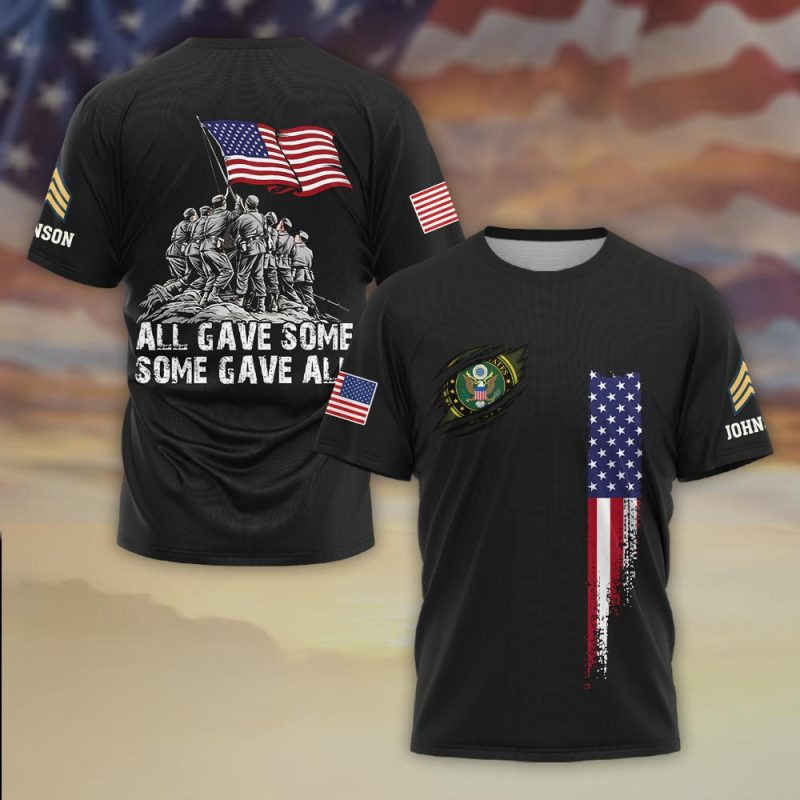 Premium Custom US Army T-Shirt VPVC930372, Gifts For US Army Veteran, Gifts On Father’s Day, Veterans Day