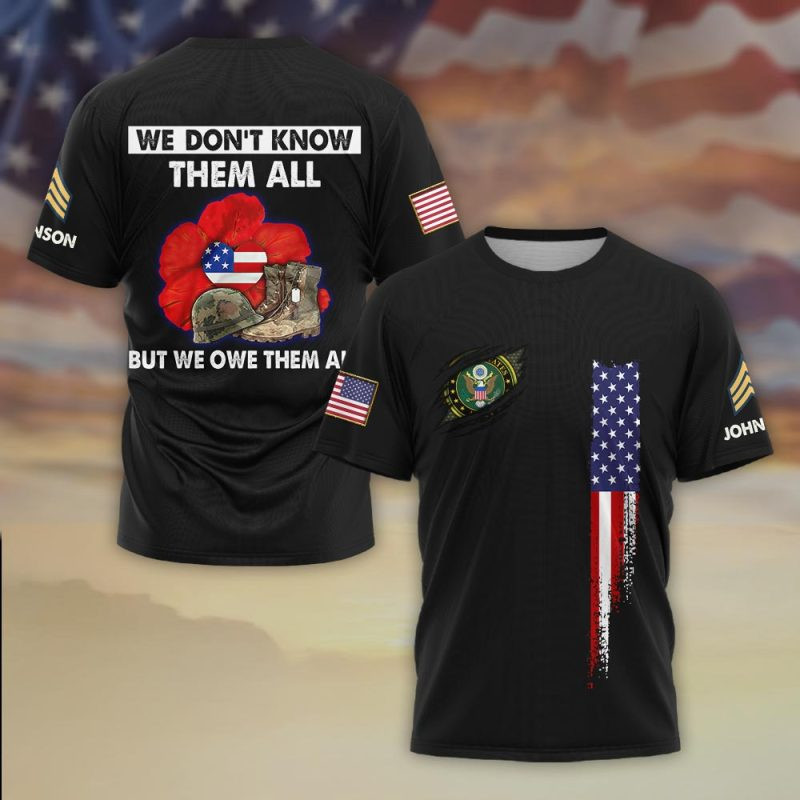Premium Custom US Army T-Shirt VPVC930373, Gifts For US Army Veteran, Gifts On Father’s Day, Veterans Day