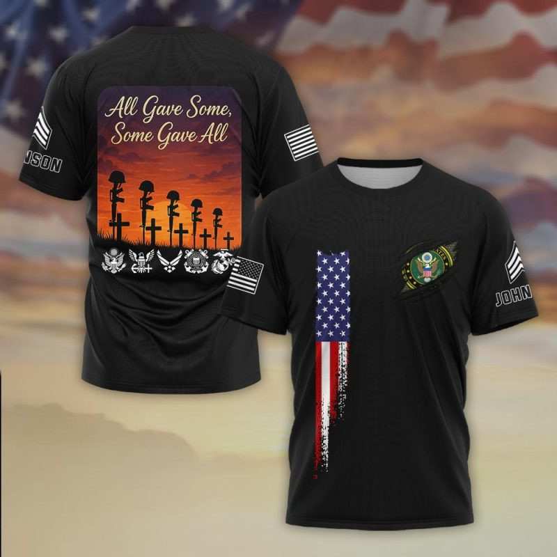 Premium Custom US Army T-Shirt VPVC930374, Gifts For US Army Veteran, Gifts On Father’s Day, Veterans Day