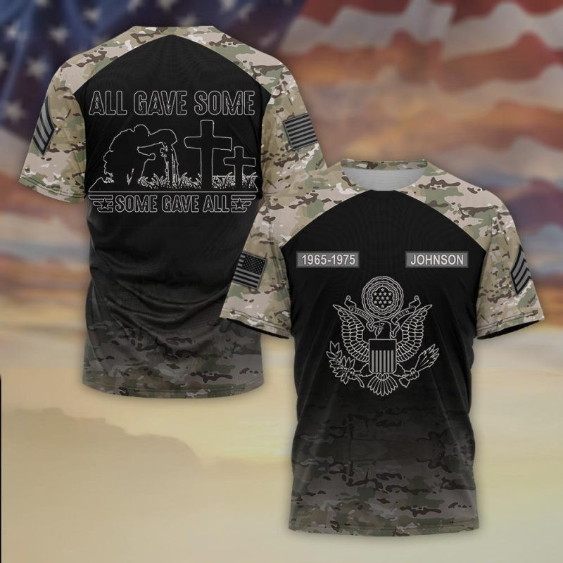 Premium Custom US Army T-Shirt VPVC930375, Gifts For US Army Veteran, Gifts On Father’s Day, Veterans Day