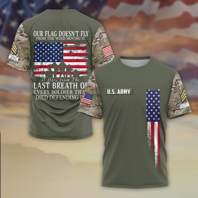 Premium Custom US Army T-Shirt VPVC930377, Gifts For US Army Veteran, Gifts On Father’s Day, Veterans Day