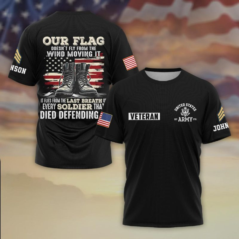 Premium Custom US Army T-Shirt VPVC930382, Gifts For US Army Veteran, Gifts On Father’s Day, Veterans Day