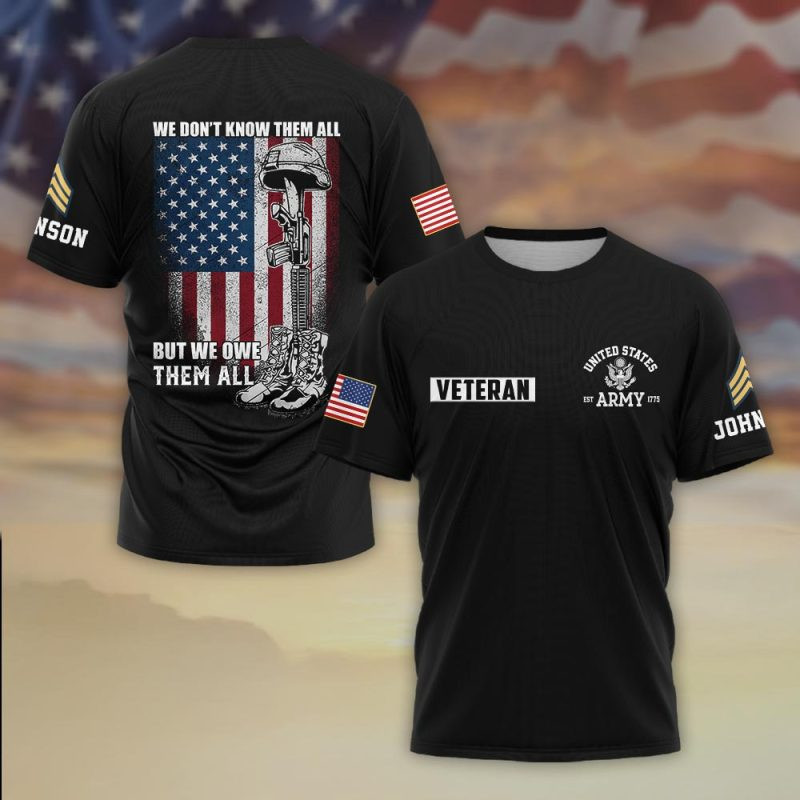 Premium Custom US Army T-Shirt VPVC930384, Gifts For US Army Veteran, Gifts On Father’s Day, Veterans Day