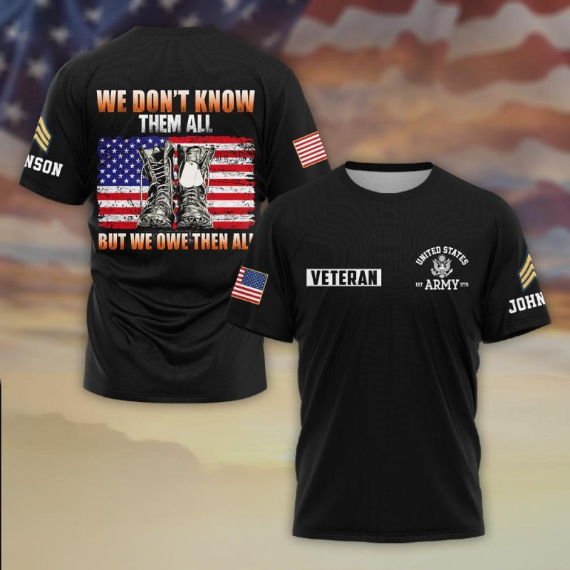 Premium Custom US Army T-Shirt VPVC930385, Gifts For US Army Veteran, Gifts On Father’s Day, Veterans Day