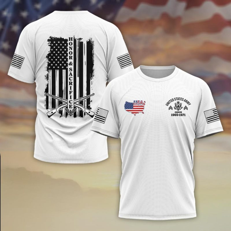 Premium Custom US Army T-Shirt VPVC930388, Gifts For US Army Veteran, Gifts On Father’s Day, Veterans Day