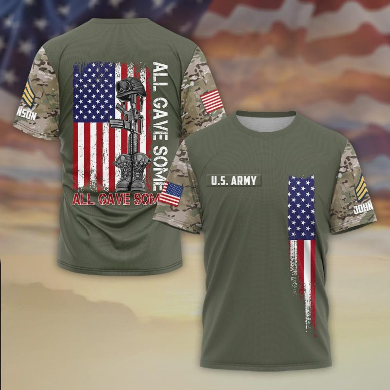 Premium Custom US Army T-Shirt VPVC930389, Gifts For US Army Veteran, Gifts On Father’s Day, Veterans Day