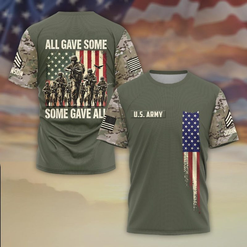 Premium Custom US Army T-Shirt VPVC930391, Gifts For US Army Veteran, Gifts On Father’s Day, Veterans Day