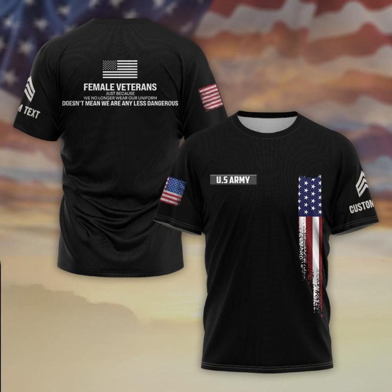 Premium Custom US Army T-Shirt VPVC930394, Gifts For US Army Veteran, Gifts On Father’s Day, Veterans Day