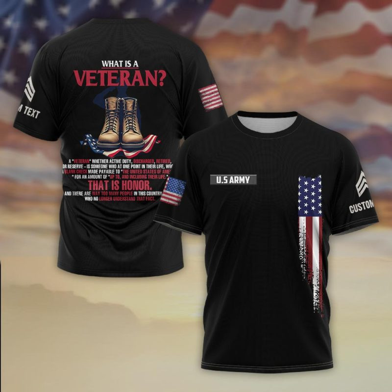 Premium Custom US Army T-Shirt VPVC930397, Gifts For US Army Veteran, Gifts On Father’s Day, Veterans Day