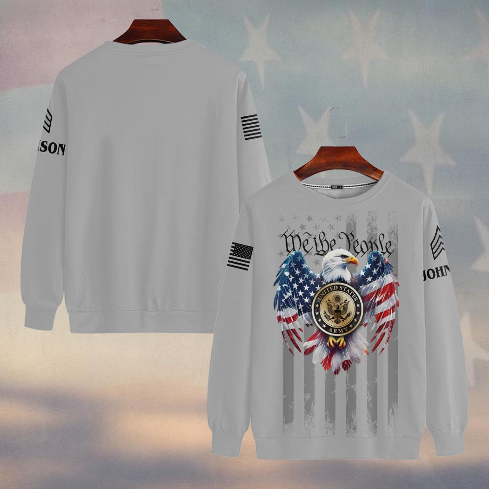 Premium Custom US Army Sweatshirt VPVC750020, Gifts For US Army Veteran, Gifts On Father’s Day, Veterans Day