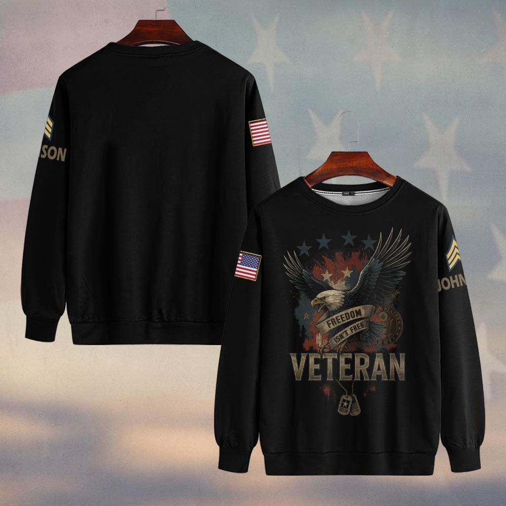 Premium Custom US Army Sweatshirt VPVC750026, Gifts For US Army Veteran, Gifts On Father’s Day, Veterans Day