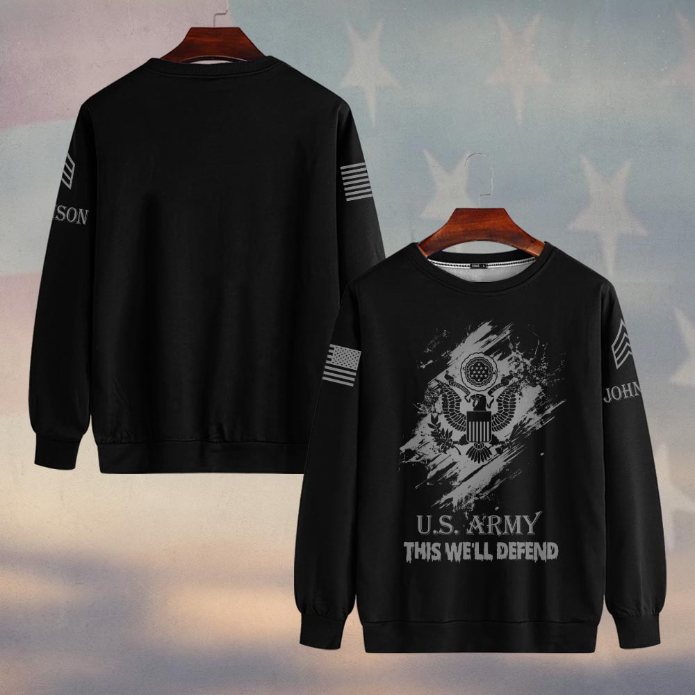 Premium Custom US Army Sweatshirt VPVC750032, Gifts For US Army Veteran, Gifts On Father’s Day, Veterans Day