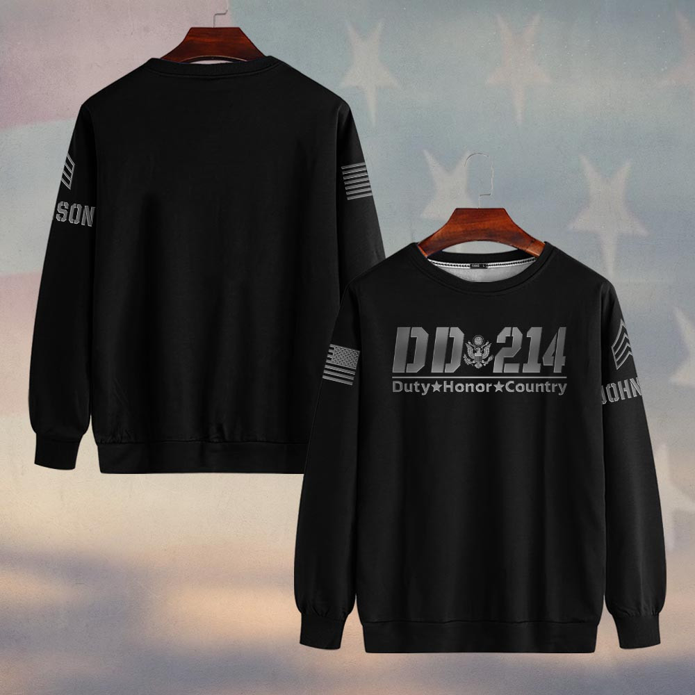 Premium Custom US Army Sweatshirt VPVC750035, Gifts For US Army Veteran, Gifts On Father’s Day, Veterans Day