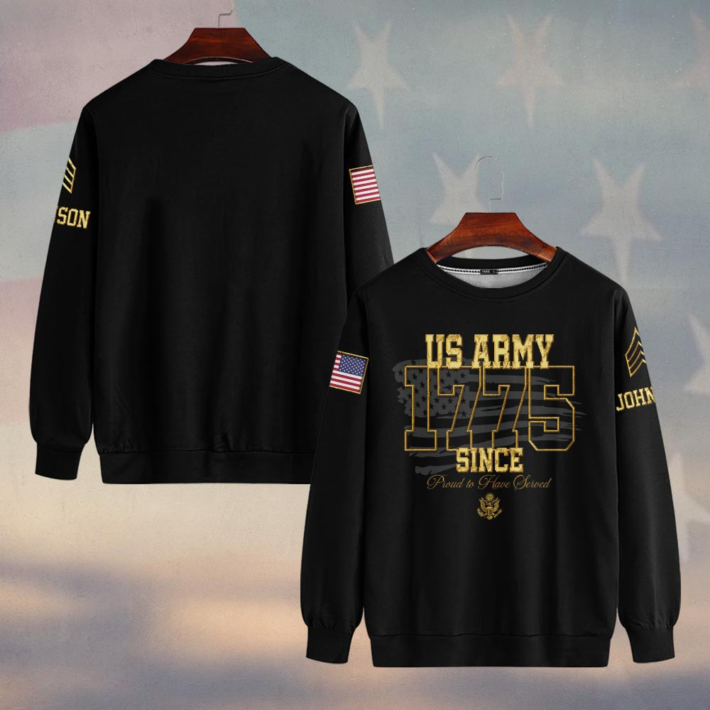 Premium Custom US Army Sweatshirt VPVC750037, Gifts For US Army Veteran, Gifts On Father’s Day, Veterans Day