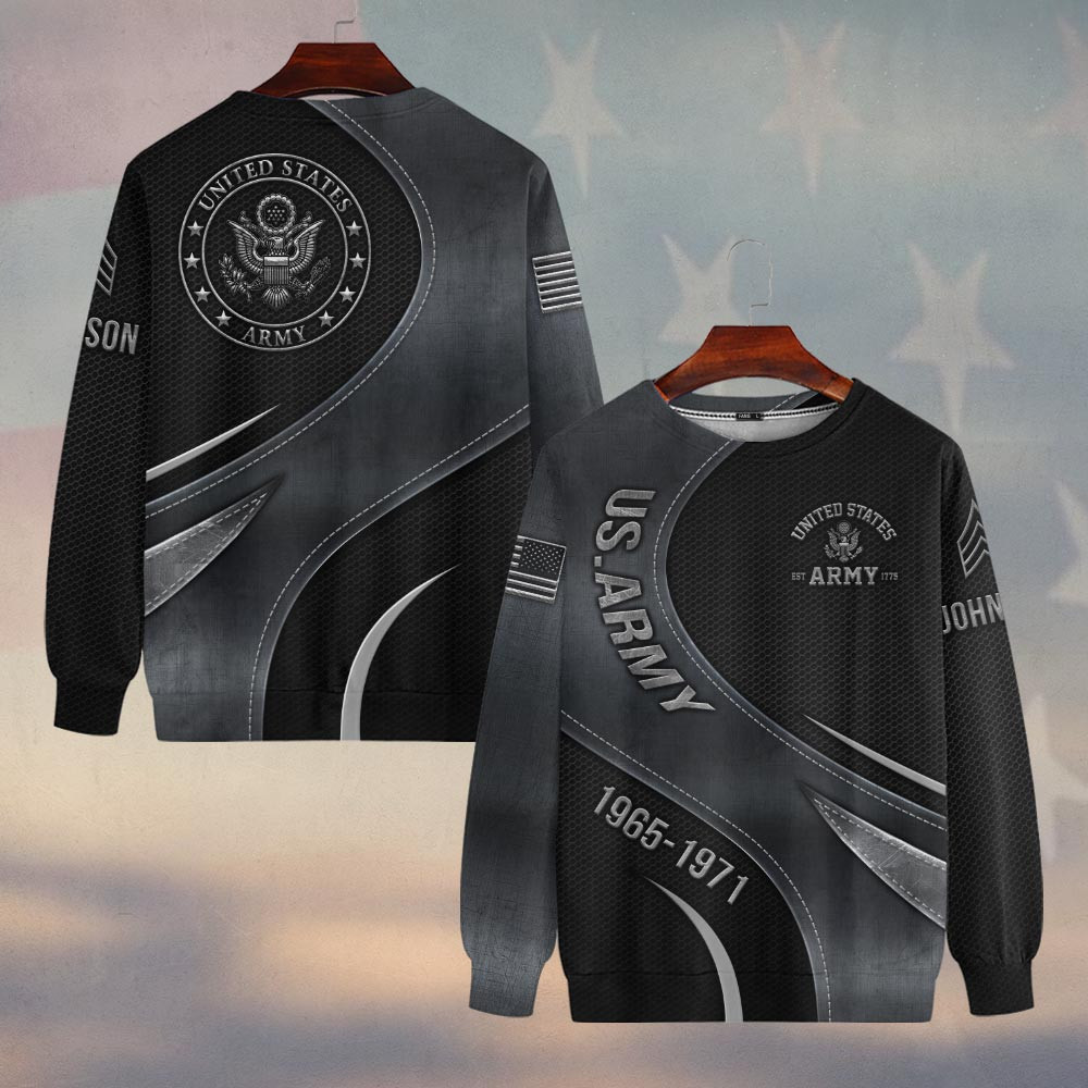 Premium Custom US Army Sweatshirt VPVC750053, Gifts For US Army Veteran, Gifts On Father’s Day, Veterans Day