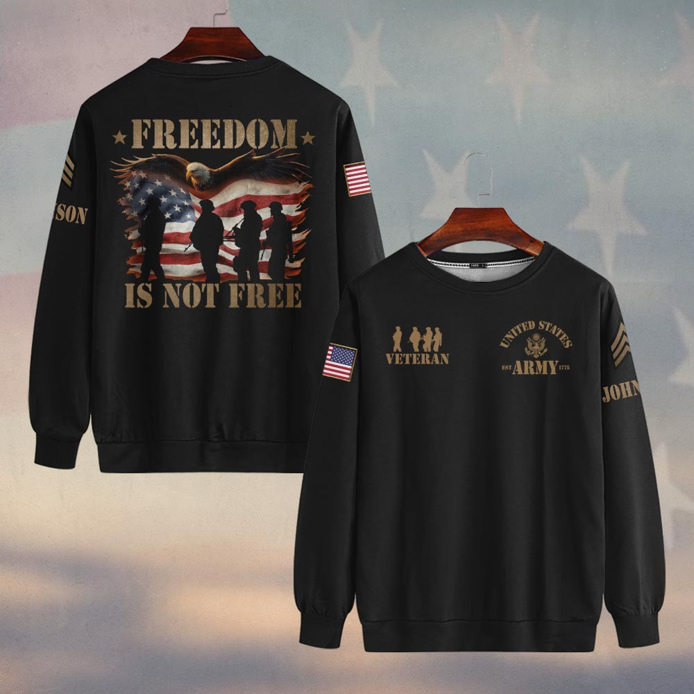 Premium Custom US Army Sweatshirt VPVC750059, Gifts For US Army Veteran, Gifts On Father’s Day, Veterans Day
