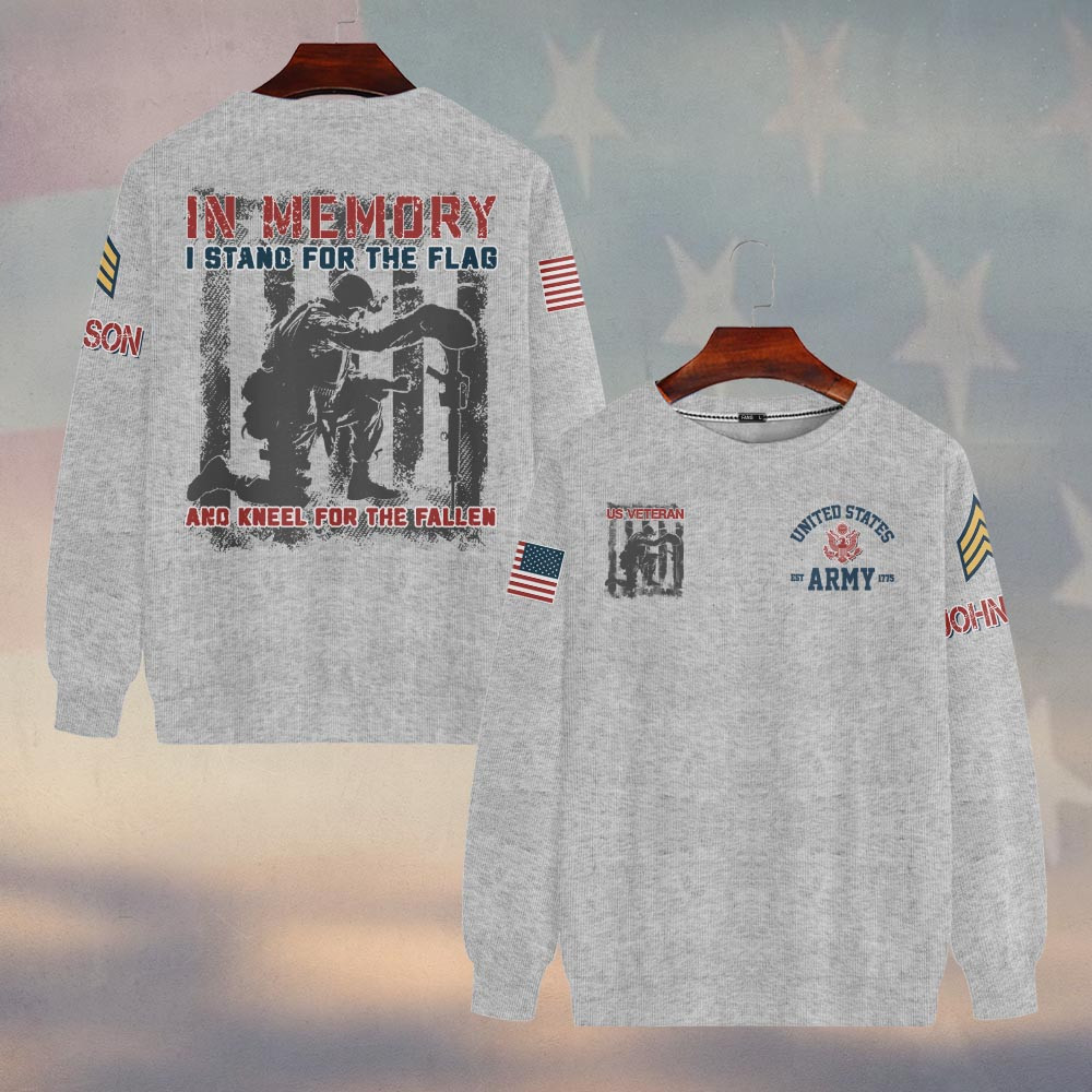Premium Custom US Army Sweatshirt VPVC750079, Gifts For US Army Veteran, Gifts On Father’s Day, Veterans Day