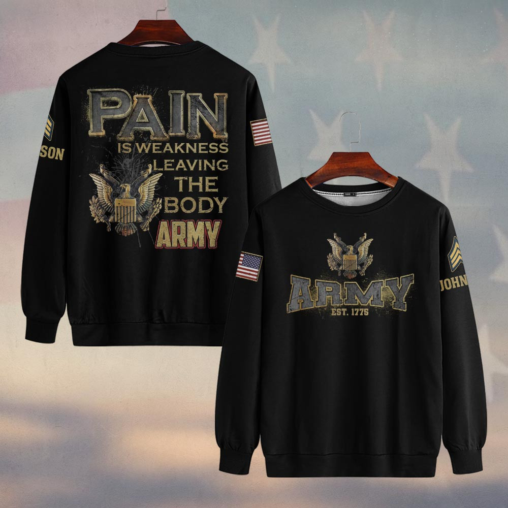 Premium Custom US Army Sweatshirt VPVC750084, Gifts For US Army Veteran, Gifts On Father’s Day, Veterans Day