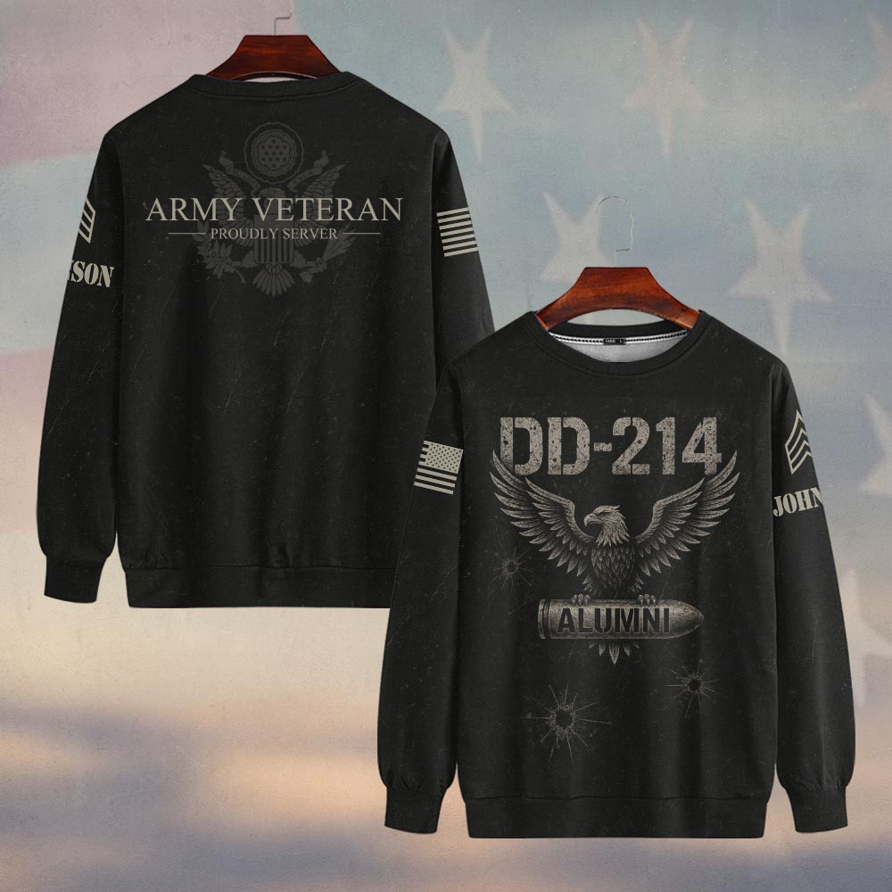 Premium Custom US Army Sweatshirt VPVC750088, Gifts For US Army Veteran, Gifts On Father’s Day, Veterans Day