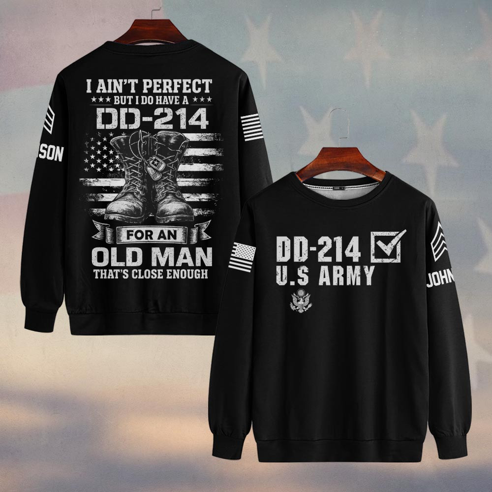 Premium Custom US Army Sweatshirt VPVC750089, Gifts For US Army Veteran, Gifts On Father’s Day, Veterans Day