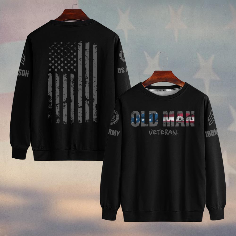 Premium Custom US Army Sweatshirt VPVC750095, Gifts For US Army Veteran, Gifts On Father’s Day, Veterans Day