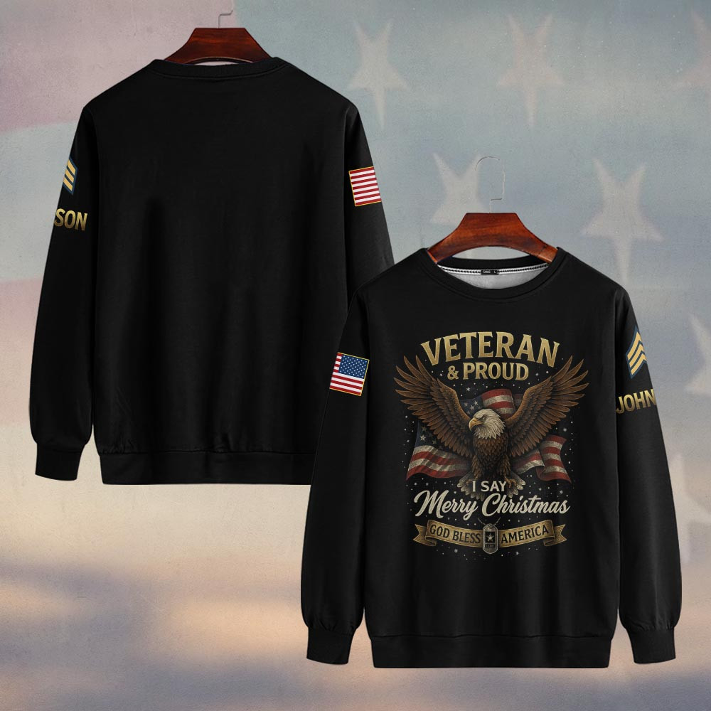 Premium Custom US Army Sweatshirt VPVC750096, Gifts For US Army Veteran, Gifts On Father’s Day, Veterans Day