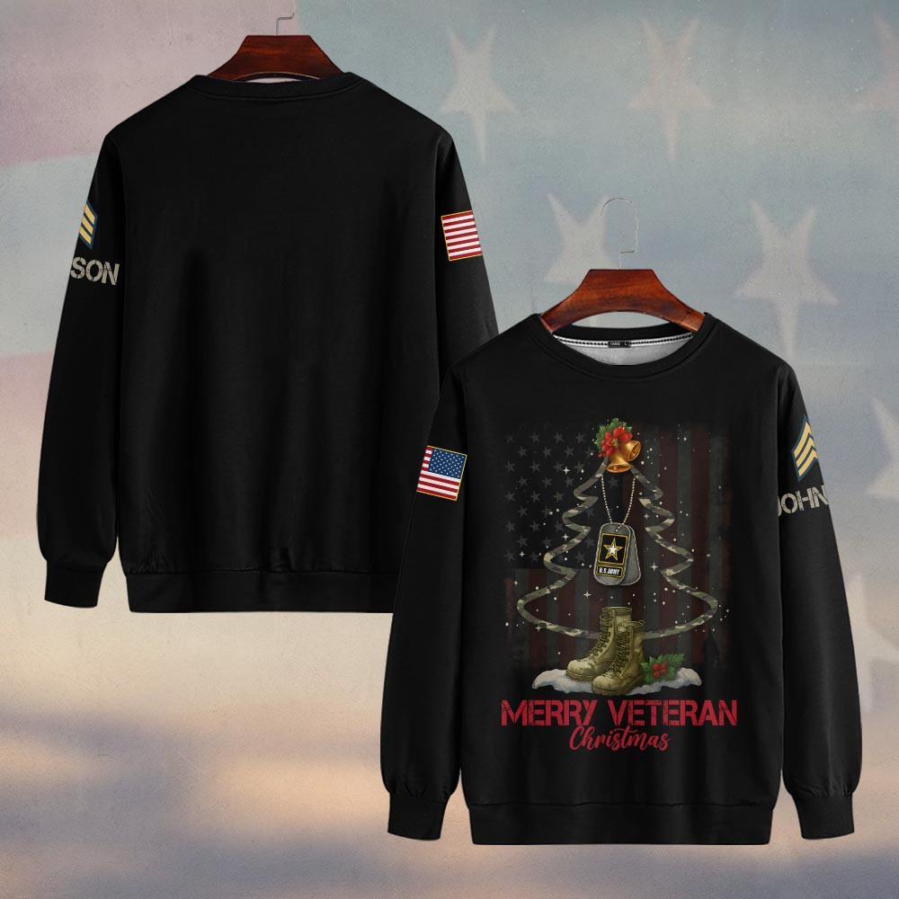 Premium Custom US Army Sweatshirt VPVC750097, Gifts For US Army Veteran, Gifts On Father’s Day, Veterans Day