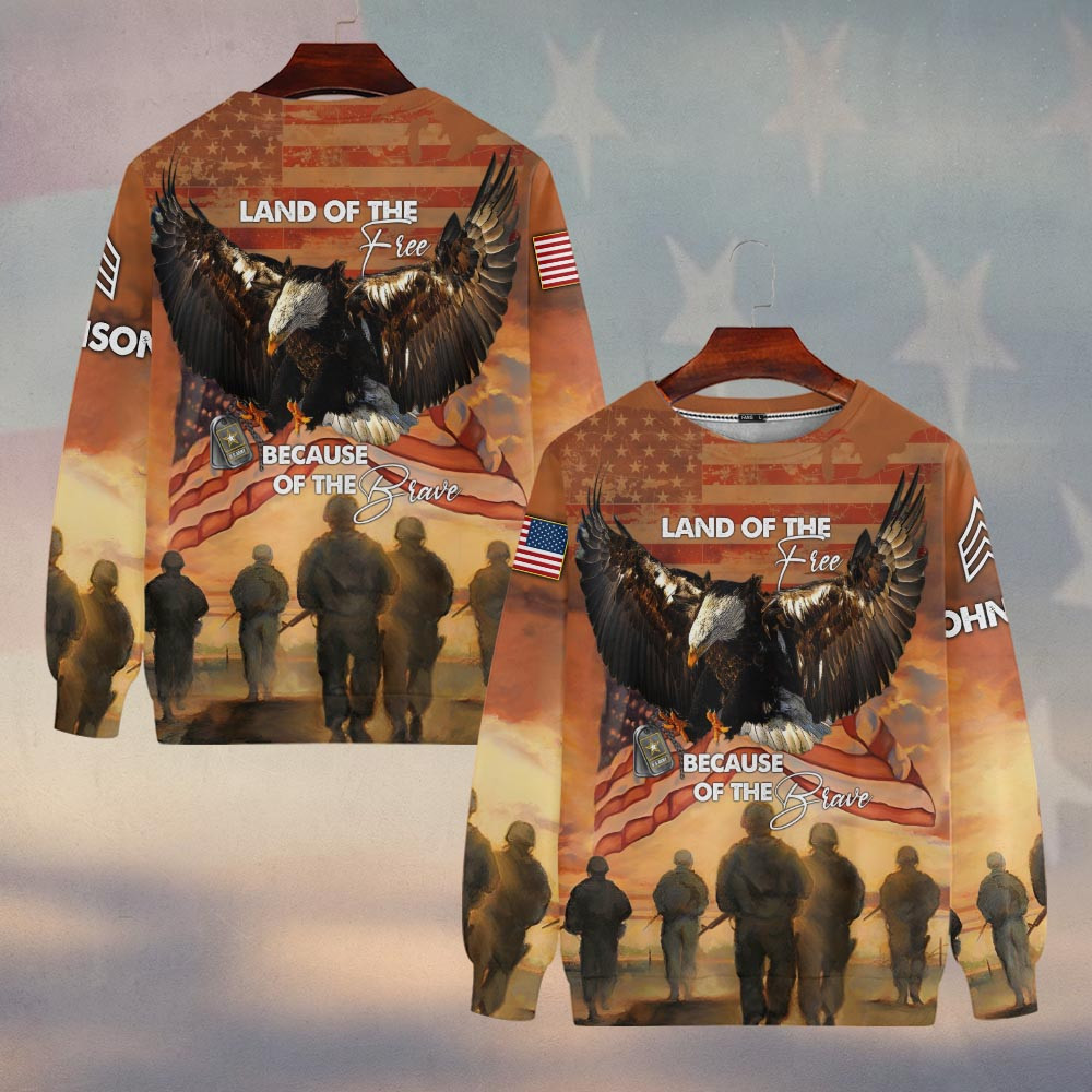 Premium Custom US Army Sweatshirt VPVC750102, Gifts For US Army Veteran, Gifts On Father’s Day, Veterans Day