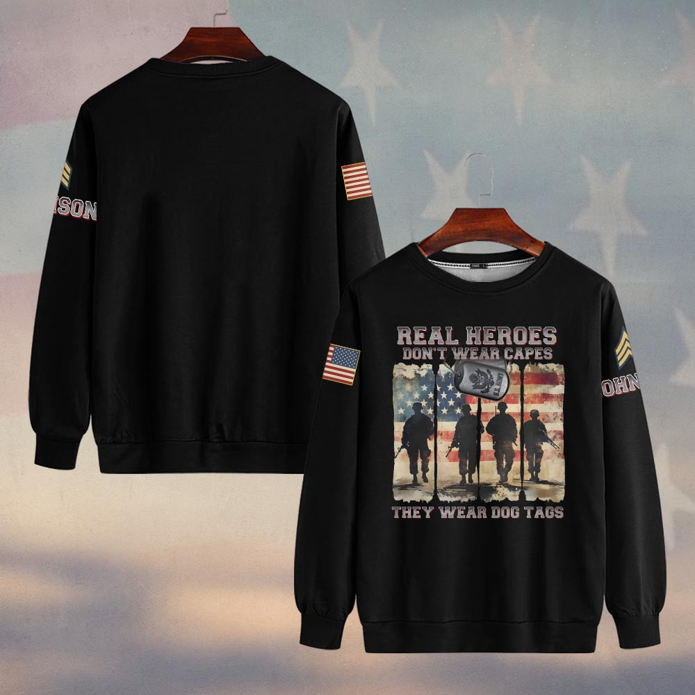 Premium Custom US Army Sweatshirt VPVC750109, Gifts For US Army Veteran, Gifts On Father’s Day, Veterans Day