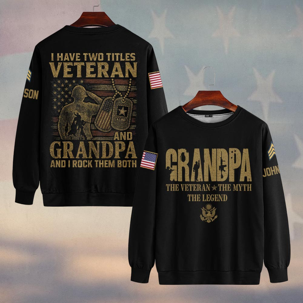 Premium Custom US Army Sweatshirt VPVC750117, Gifts For US Army Veteran, Gifts On Father’s Day, Veterans Day