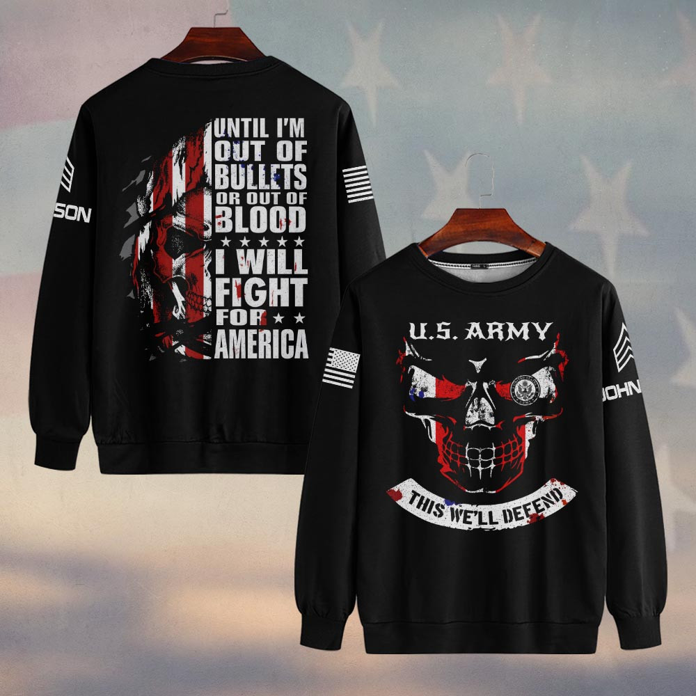 Premium Custom US Army Sweatshirt VPVC750118, Gifts For US Army Veteran, Gifts On Father’s Day, Veterans Day