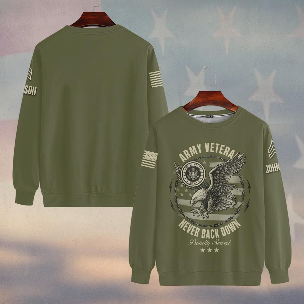Premium Custom US Army Sweatshirt VPVC750126, Gifts For US Army Veteran, Gifts On Father’s Day, Veterans Day