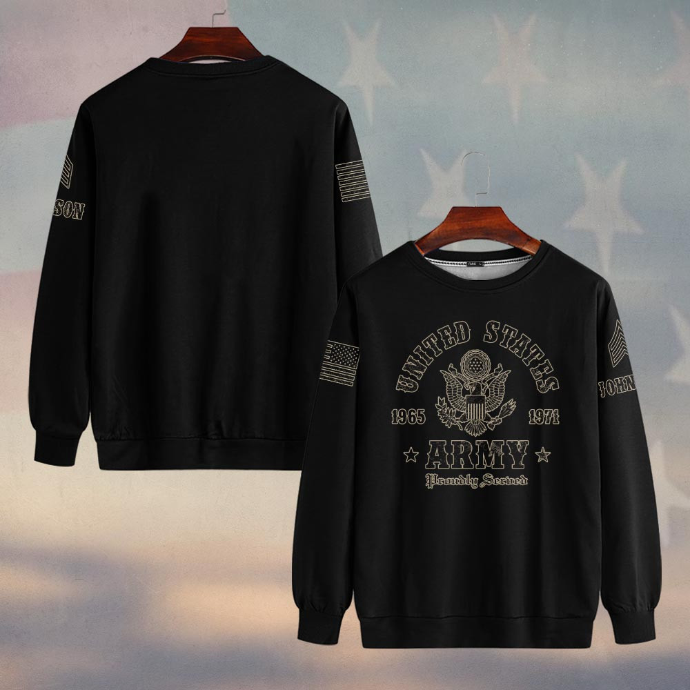 Premium Custom US Army Sweatshirt VPVC750147, Gifts For US Army Veteran, Gifts On Father’s Day, Veterans Day