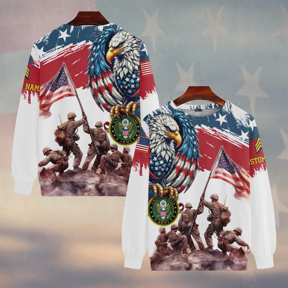 Premium Custom US Army Sweatshirt VPVC750149, Gifts For US Army Veteran, Gifts On Father’s Day, Veterans Day