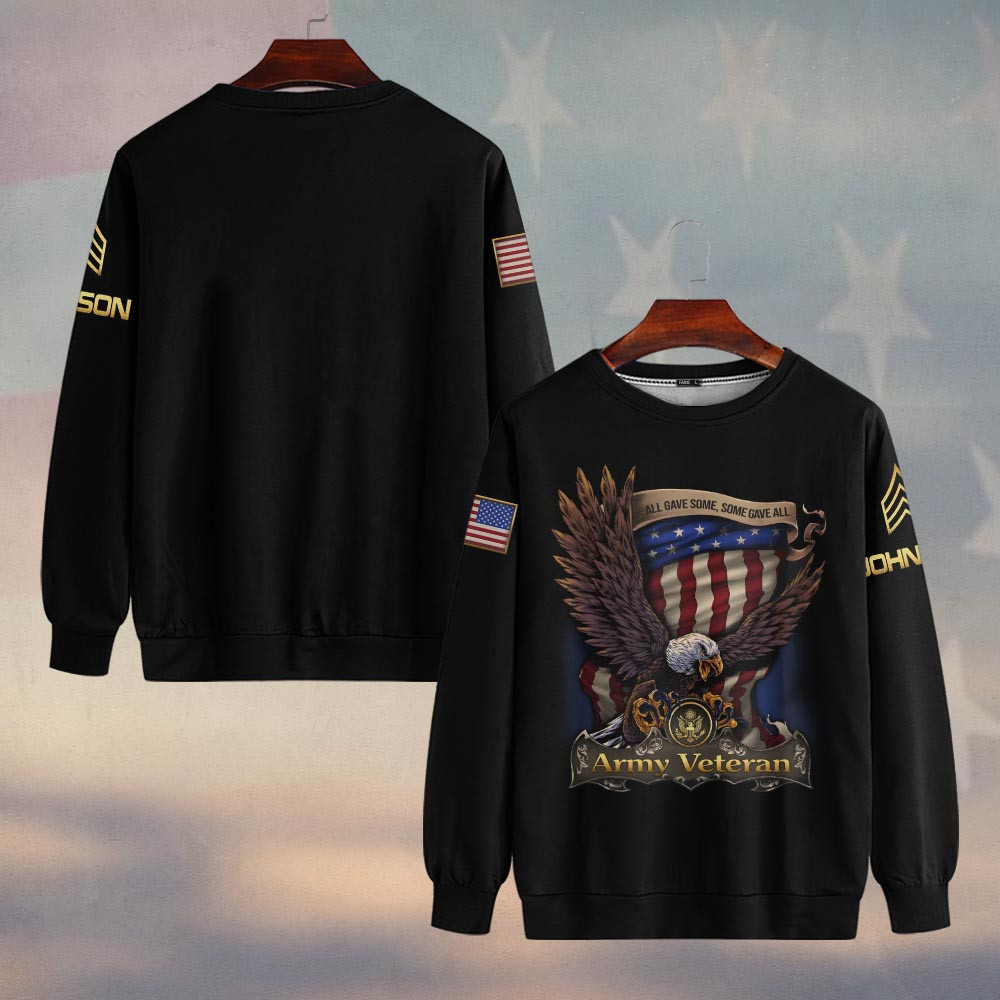 Premium Custom US Army Sweatshirt VPVC750159, Gifts For US Army Veteran, Gifts On Father’s Day, Veterans Day