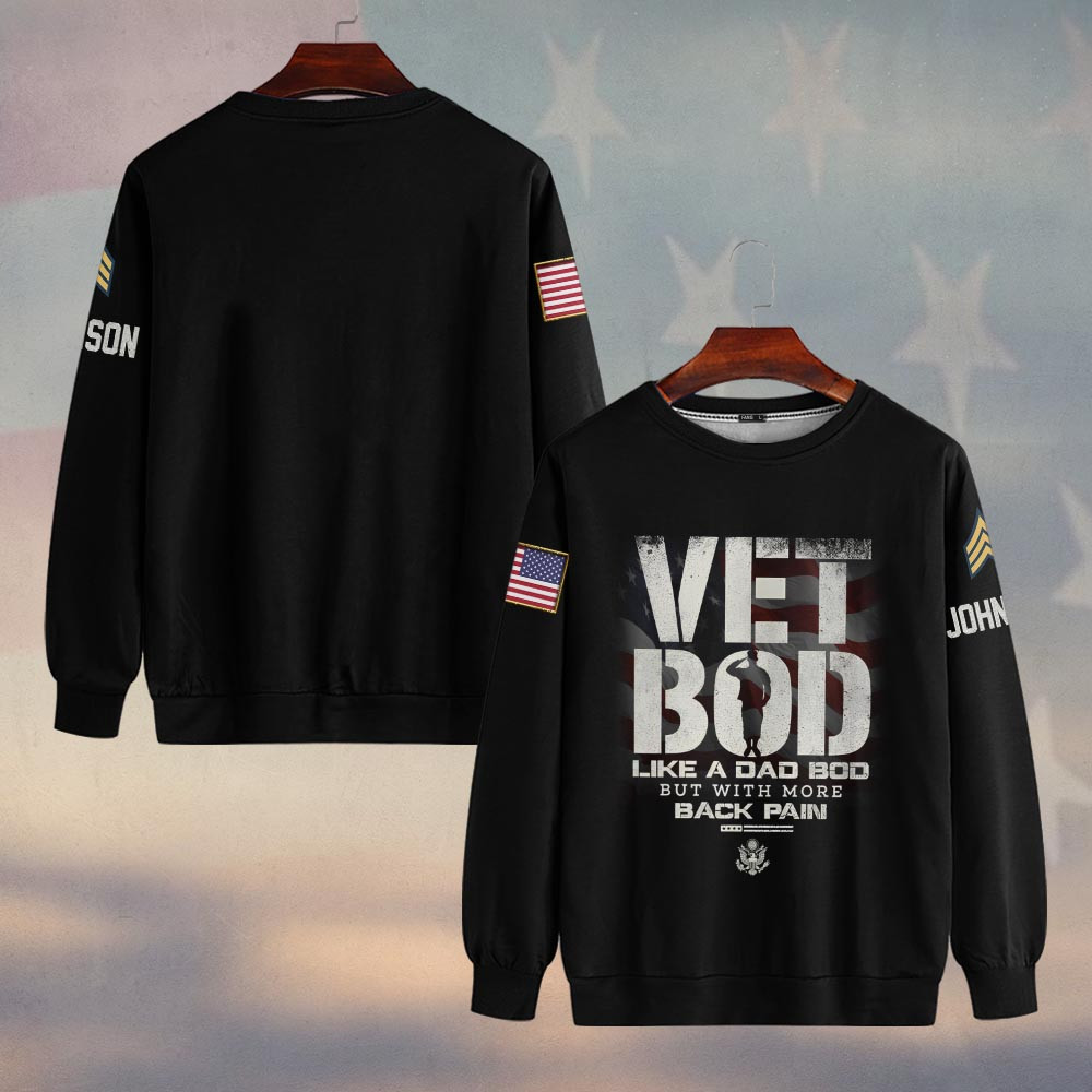 Premium Custom US Army Sweatshirt VPVC750165, Gifts For US Army Veteran, Gifts On Father’s Day, Veterans Day