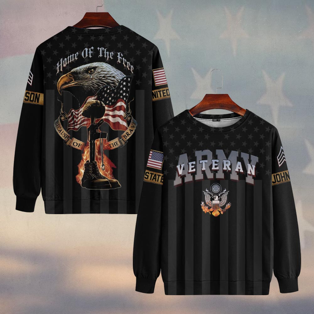 Premium Custom US Army Sweatshirt VPVC750166, Gifts For US Army Veteran, Gifts On Father’s Day, Veterans Day