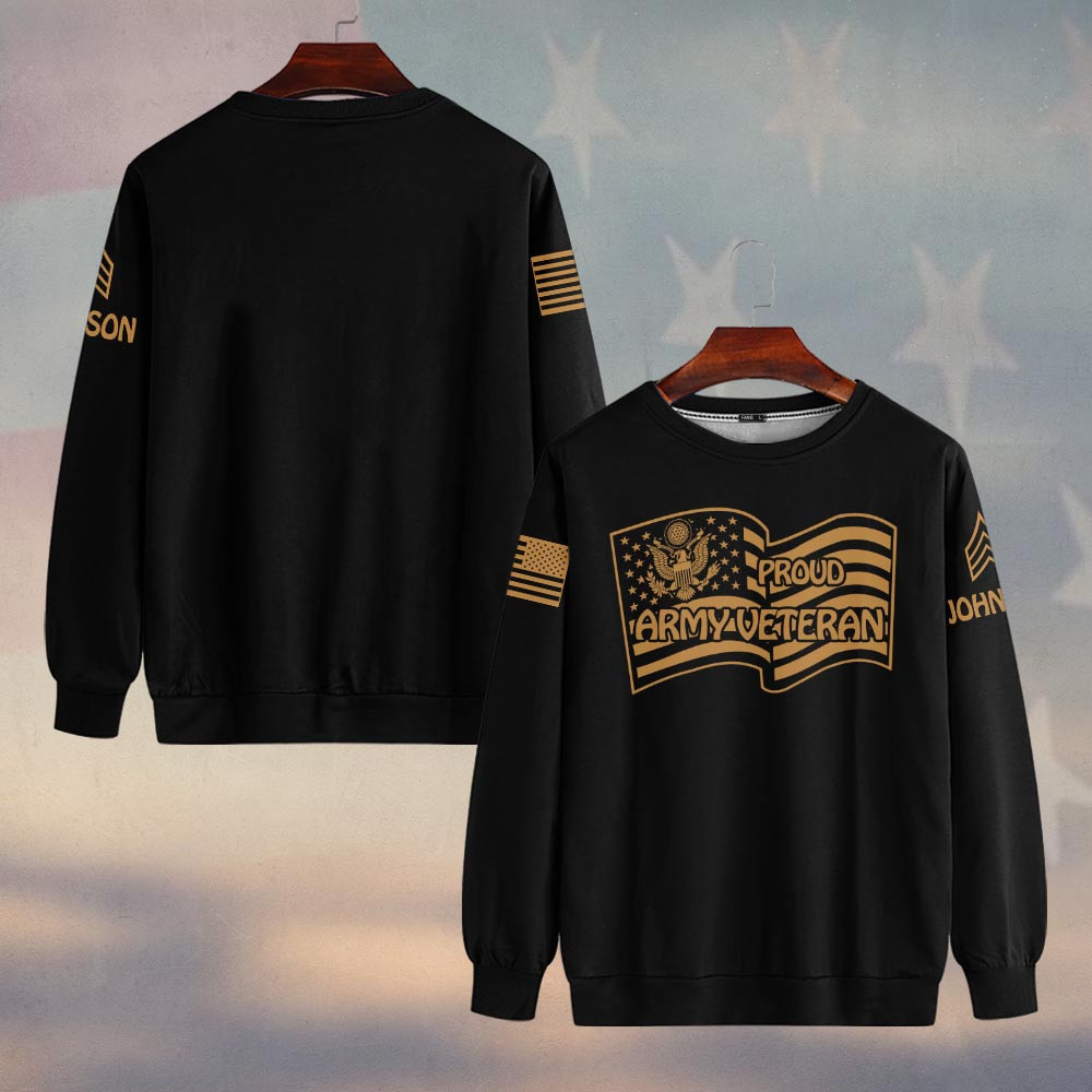 Premium Custom US Army Sweatshirt VPVC750169, Gifts For US Army Veteran, Gifts On Father’s Day, Veterans Day
